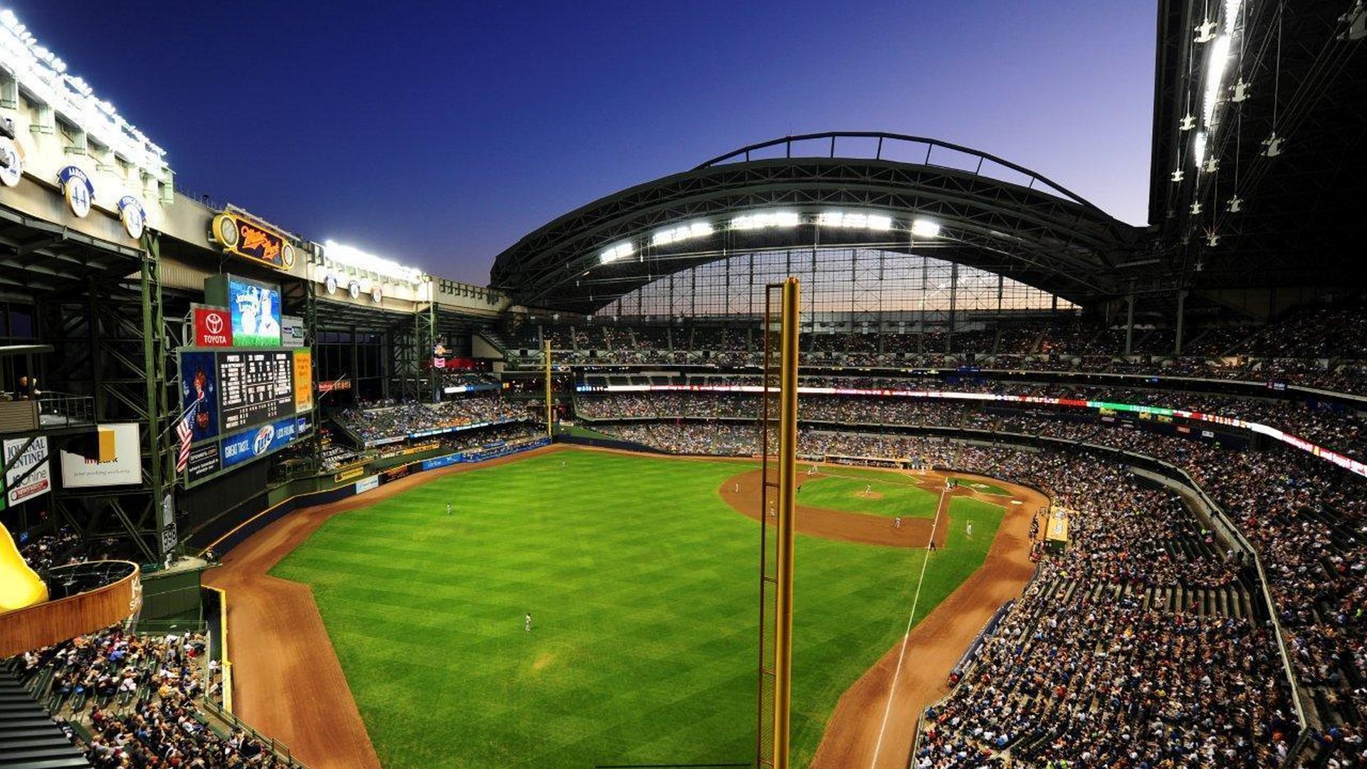 Milwaukee Brewers Stadium Laptop Wallpaper With high-resolution 1920X1080 pixel. You can use this wallpaper for Mac Desktop Wallpaper, Laptop Screensavers, Android Wallpapers, Tablet or iPhone Home Screen and another mobile phone device