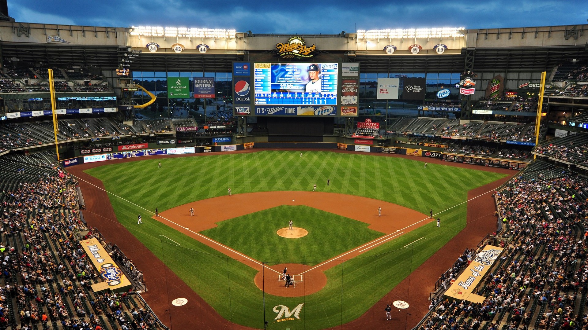 Wallpaper Desktop Milwaukee Brewers Stadium HD With high-resolution 1920X1080 pixel. You can use this wallpaper for Mac Desktop Wallpaper, Laptop Screensavers, Android Wallpapers, Tablet or iPhone Home Screen and another mobile phone device